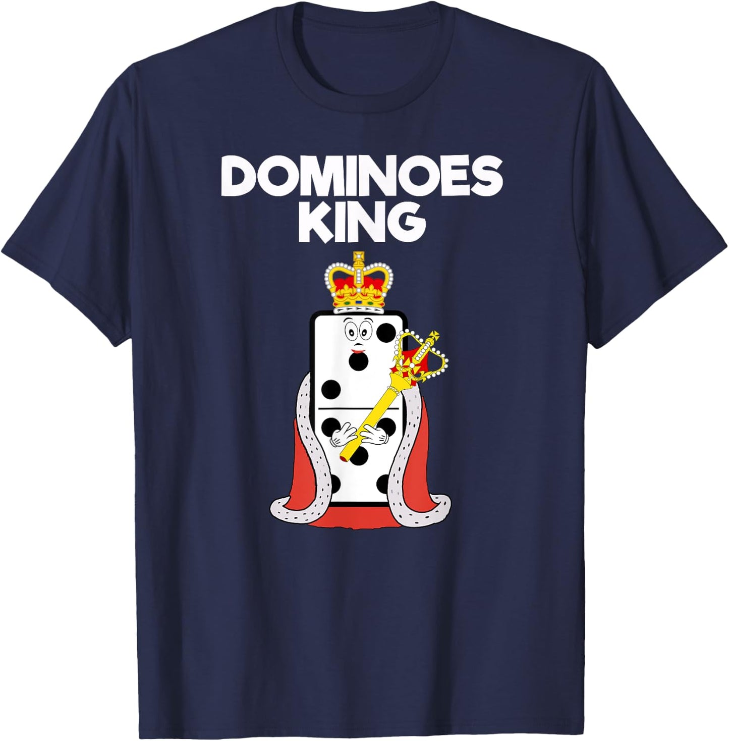 Dominoes - Funny Dominoes King T-Shirt - T-Shirt | Navy