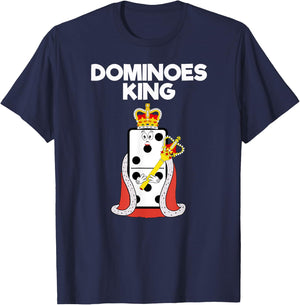 Dominoes - Funny Dominoes King T-Shirt - T-Shirt | Navy
