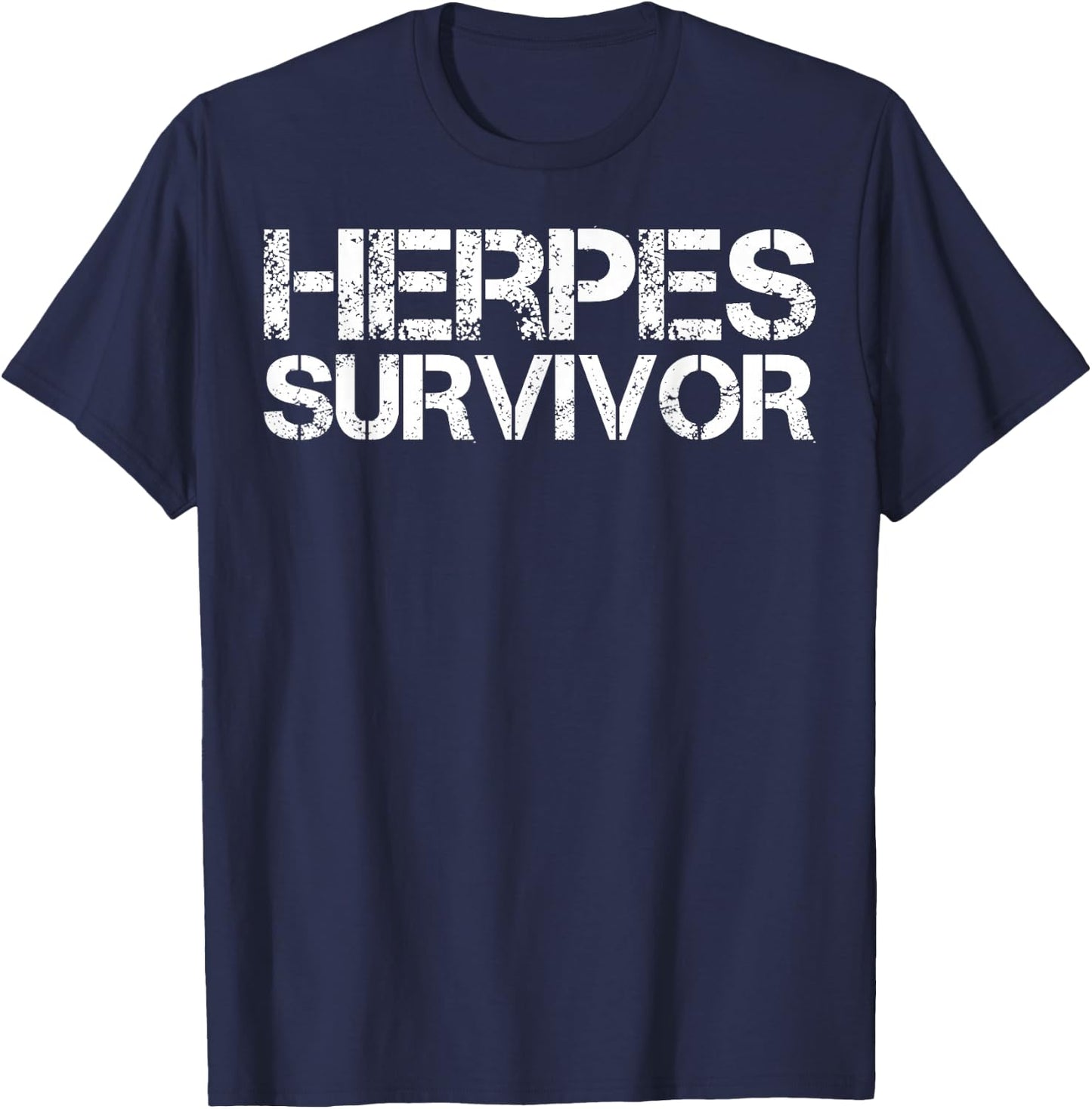 Herpes Survivor T-Shirt - T-Shirt | Navy