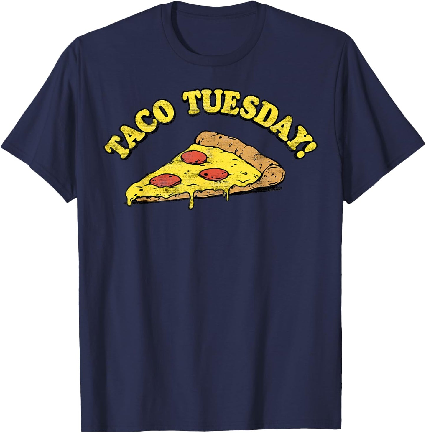 Taco Tuesday Pizza T-Shirt - T-Shirt | Navy