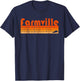 Retro 80s Style Farmville VA T-Shirt - T-Shirt | Navy