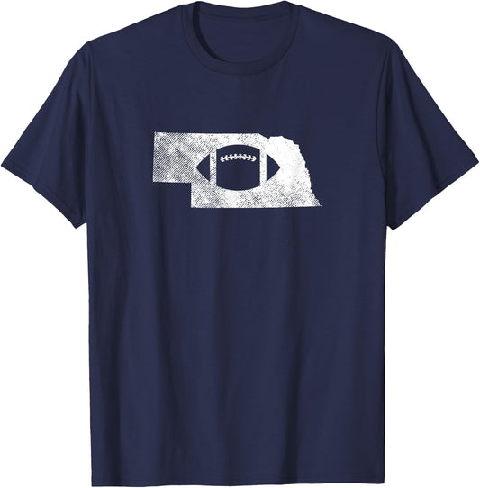Nebraska Football Shirt for a Fan with Home State Pride Gift T-Shirt - T-Shirt | Navy