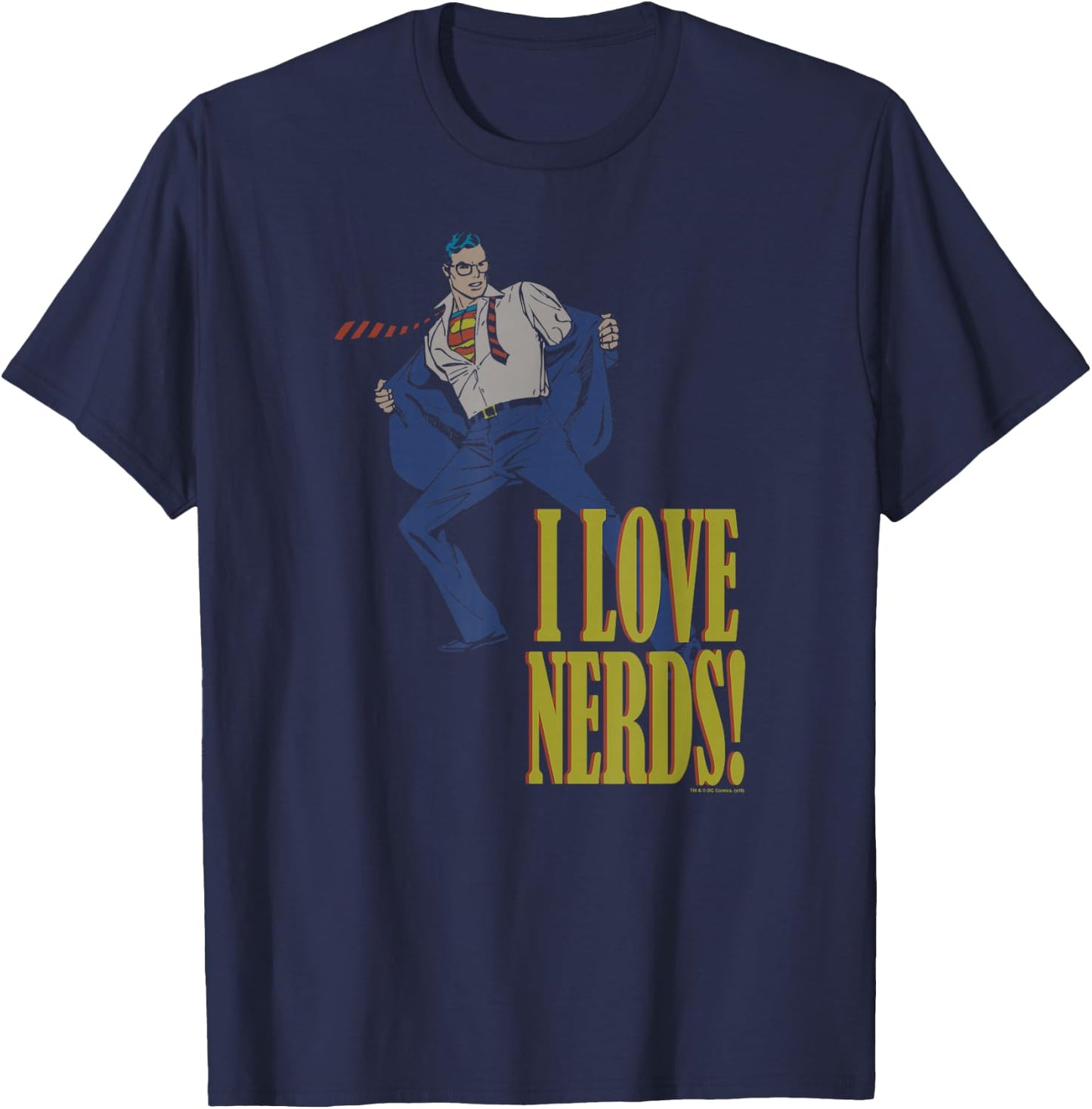 Superman I Love Nerds T Shirt T-Shirt - T-Shirt | Navy