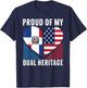 Half Dominican Half American USA Flag Dominican Republic T-Shirt - T-Shirt | Navy