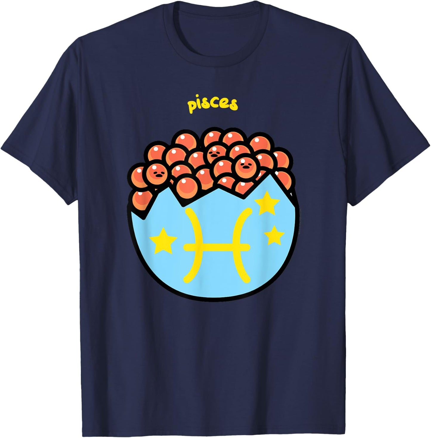 Gudetama Zodiac Pisces Shirt T-Shirt - T-Shirt | Navy