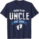 Soon To Be Uncle Est. 2025 Retro Pregnancy Announcement T-Shirt - T-Shirt | Navy