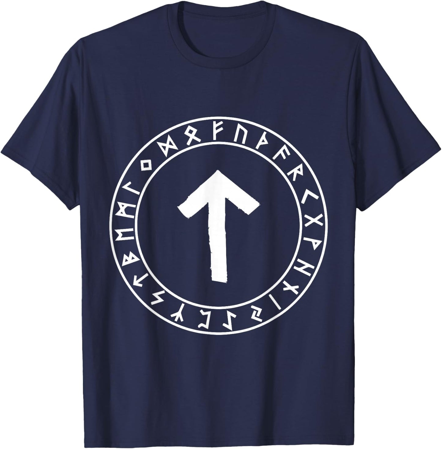 Teiwaz Rune Viking Rune Norse Pagan Wicca Witchcraft T-Shirt - T-Shirt | Navy