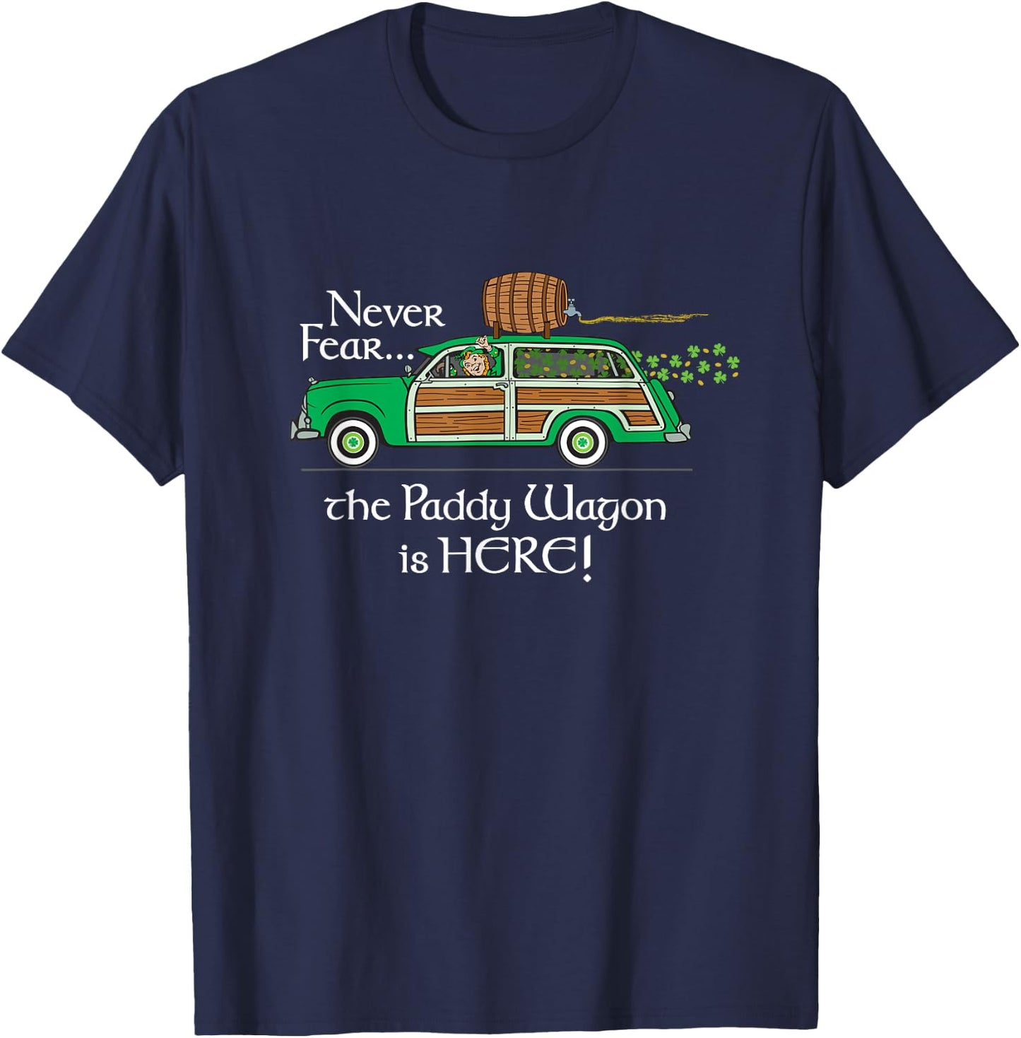 St. Patrick's Day Paddy Wagon T-Shirt - T-Shirt | Navy