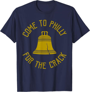 Philly Pride Store Come to Philly for The Crack T-Shirt - T-Shirt | Navy
