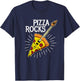 Pizza Guitar Shirt - Funny Pizza Rocks T-Shirt - T-Shirt | Navy