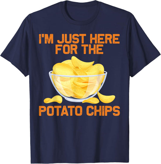 Cool Potato Chips Art Women Kids Potato Chips Lover T-Shirt - T-Shirt | Navy