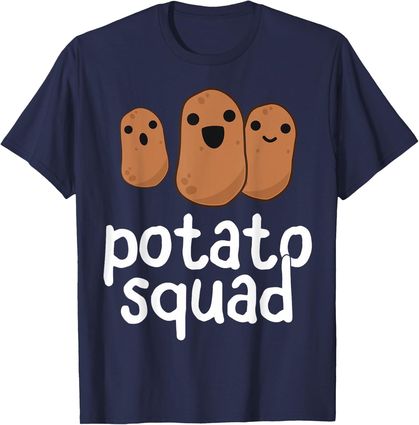 Potato Squad - Funny Potato Shirt, Potatoes Vegetarian Gift T-Shirt - T-Shirt | Navy