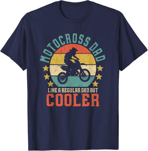 Motocross Dad Vintage Funny Dirt Bike Rider Father's Day T-Shirt - T-Shirt | Navy