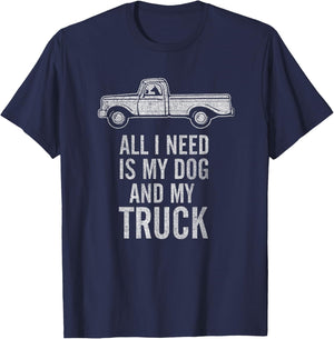 Country Dog - All I Need is My Dog and My Truck T-Shirt - T-Shirt | Navy