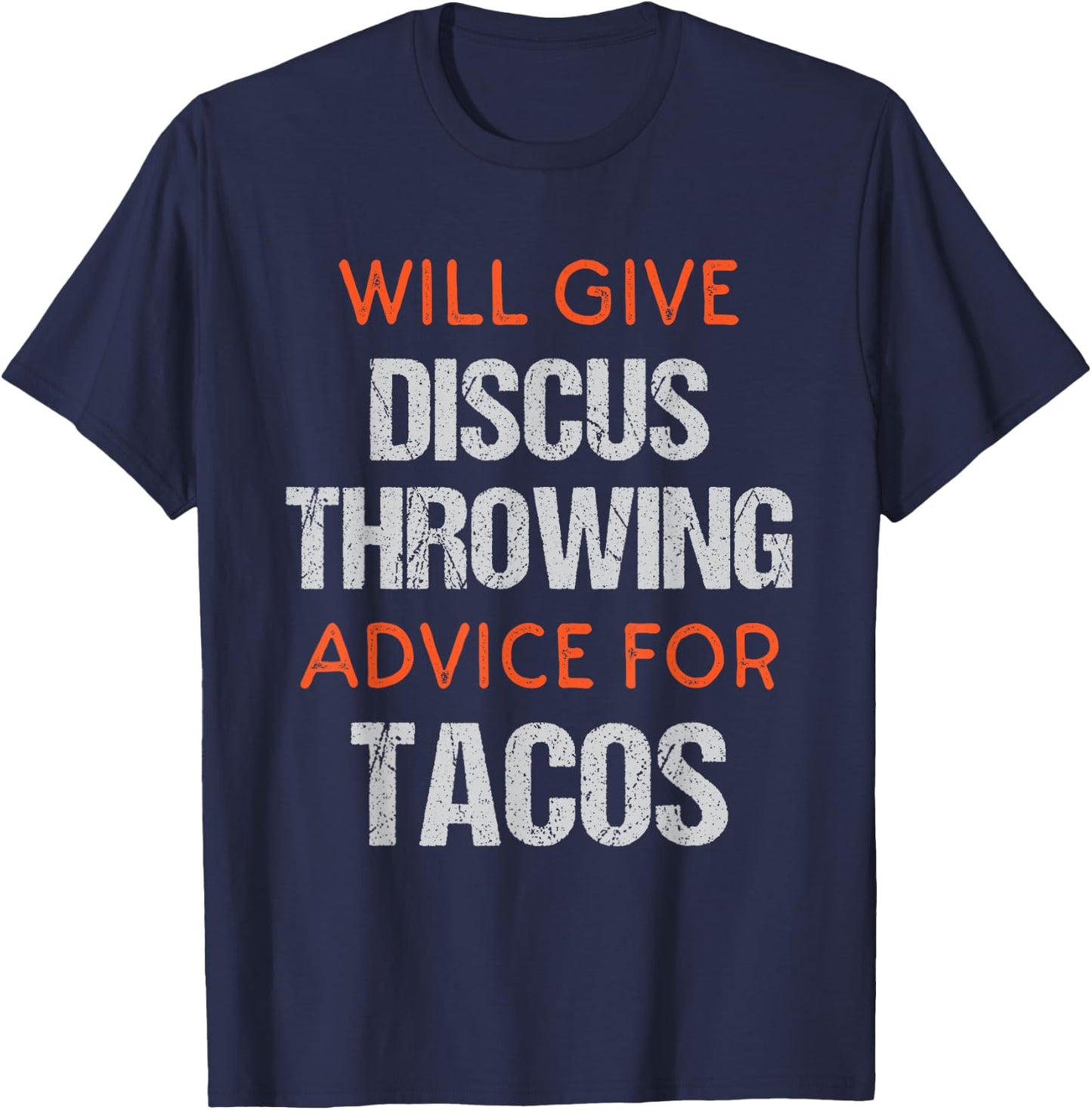 Track Field Events Throwing Humor | Funny Discus Thrower T-Shirt - T-Shirt | Navy