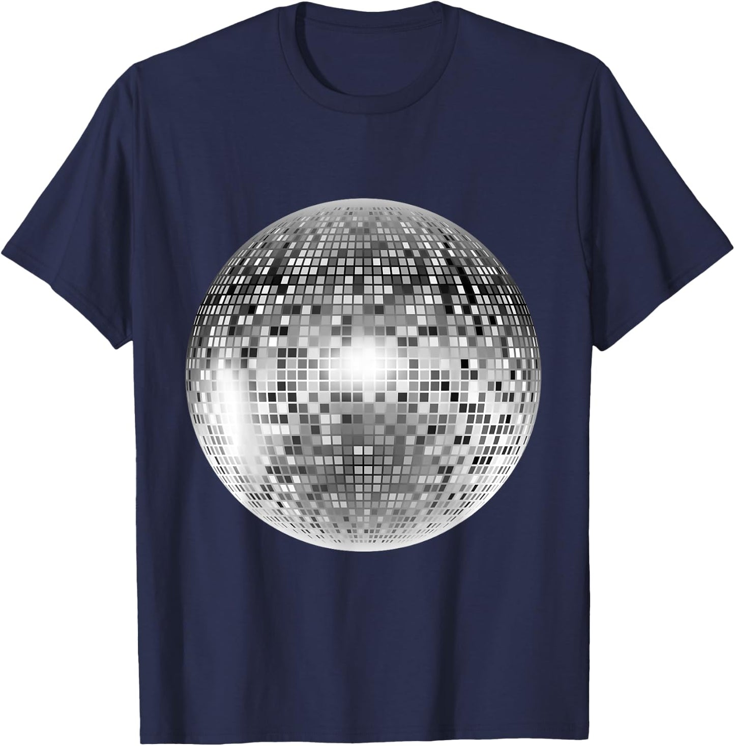 Vintage Retro Disco Ball Retro 1980s DJ T-Shirt - T-Shirt | Navy
