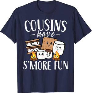 Cousins Have Smore Fun Funny Kawaii Smores Camping kids T-Shirt - T-Shirt | Navy