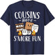 Cousins Have Smore Fun Funny Kawaii Smores Camping kids T-Shirt - T-Shirt | Navy