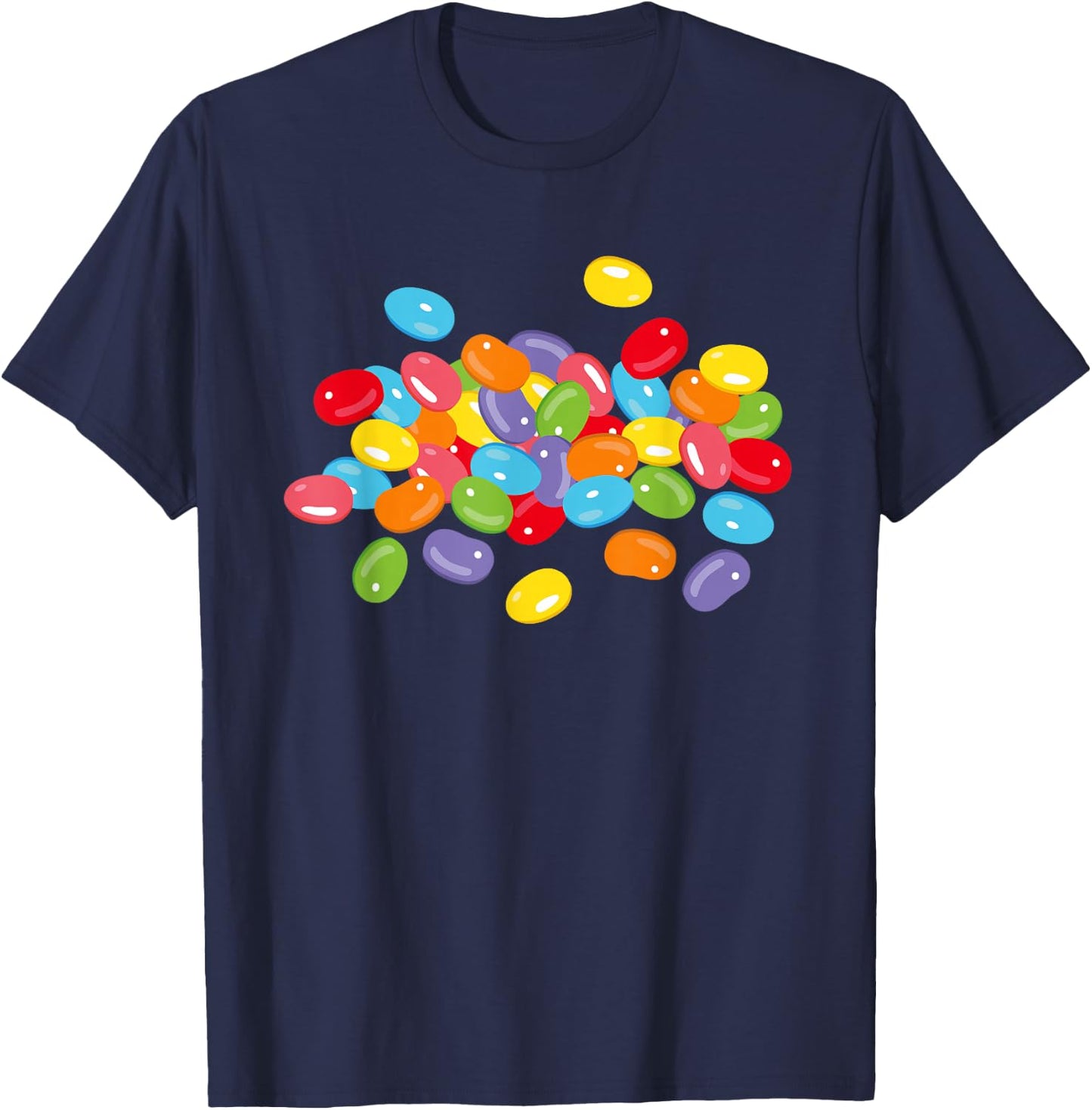 Cute Jelly Beans Candy Lover Easter Foodie Gift Shirt T-Shirt - T-Shirt | Navy