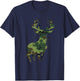 Camouflage Deer Wild Animal Hunter Hunting Season Camo Hunting T-Shirt - T-Shirt | Navy