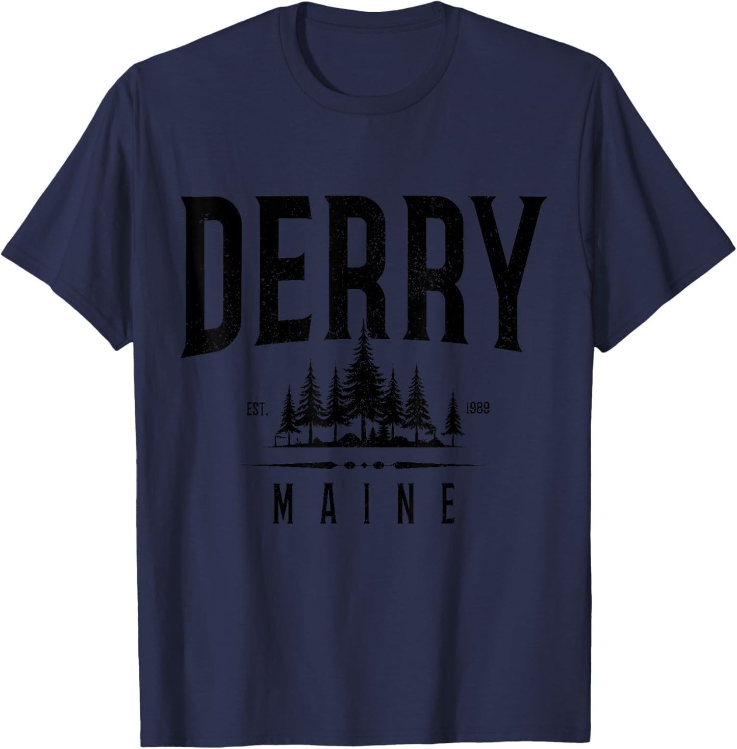 Derry Maine Vintage Pride T-Shirt - T-Shirt | Navy