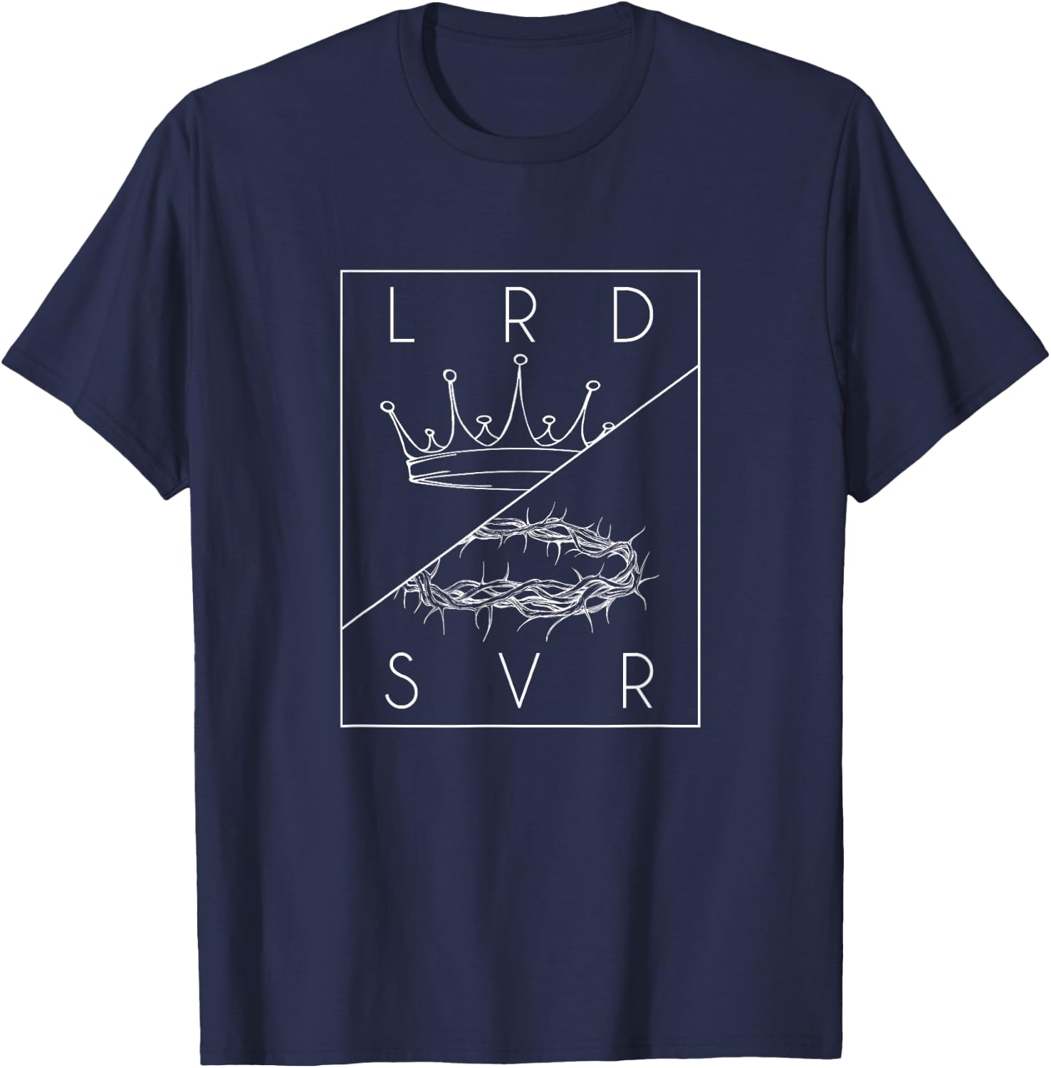 Jesus Christian Lord & Savior graphic T-Shirt - T-Shirt | Navy