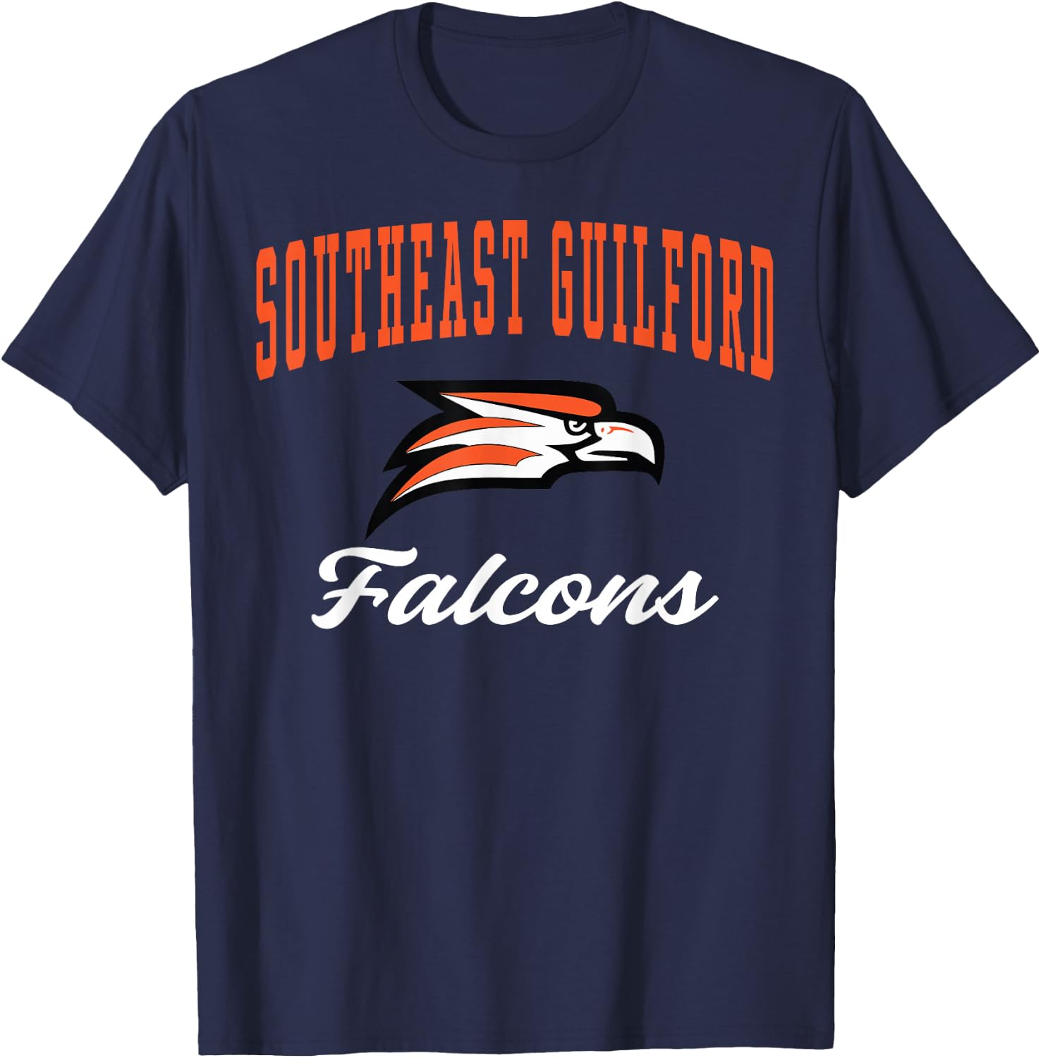 Southeast Guilford High School Falcons T-Shirt - T-Shirt | Navy