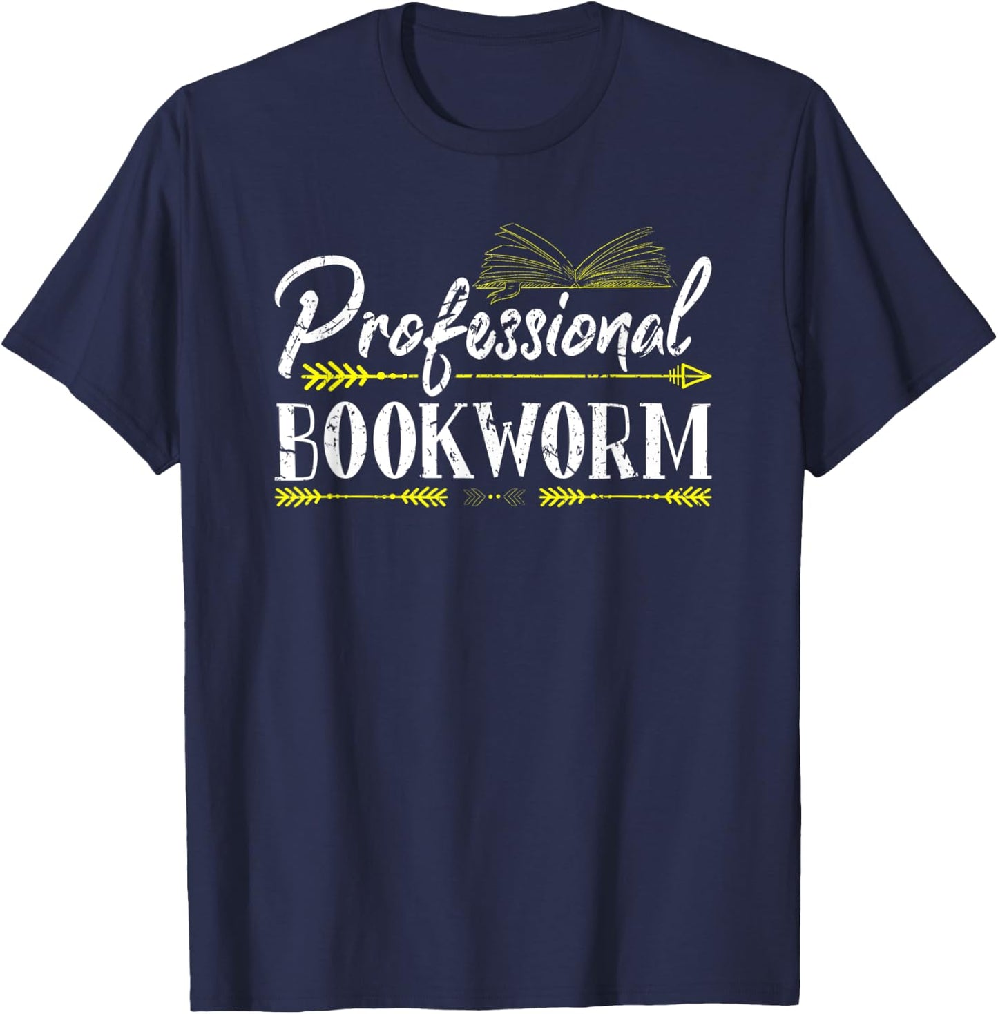 Professional Bookworm Funny Birthday Christmas Gifts Readers T-Shirt - T-Shirt | Navy