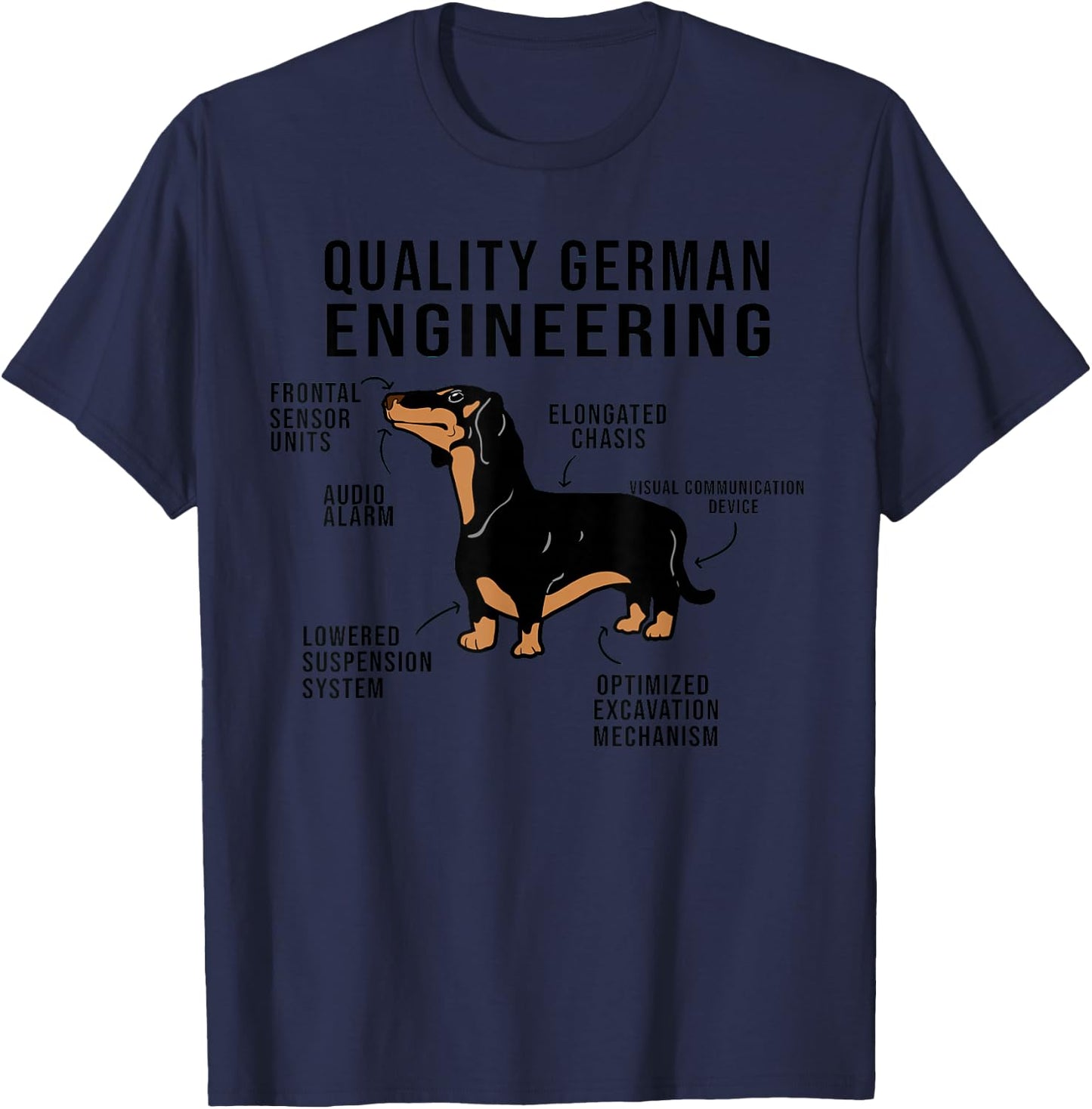 Funny Weiner Dog Joke - Sarcastic German Daschund T-Shirt - T-Shirt | Navy