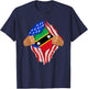 Saint Kitts and Nevis Blood Inside Me | Flag Gift T-Shirt - T-Shirt | Navy