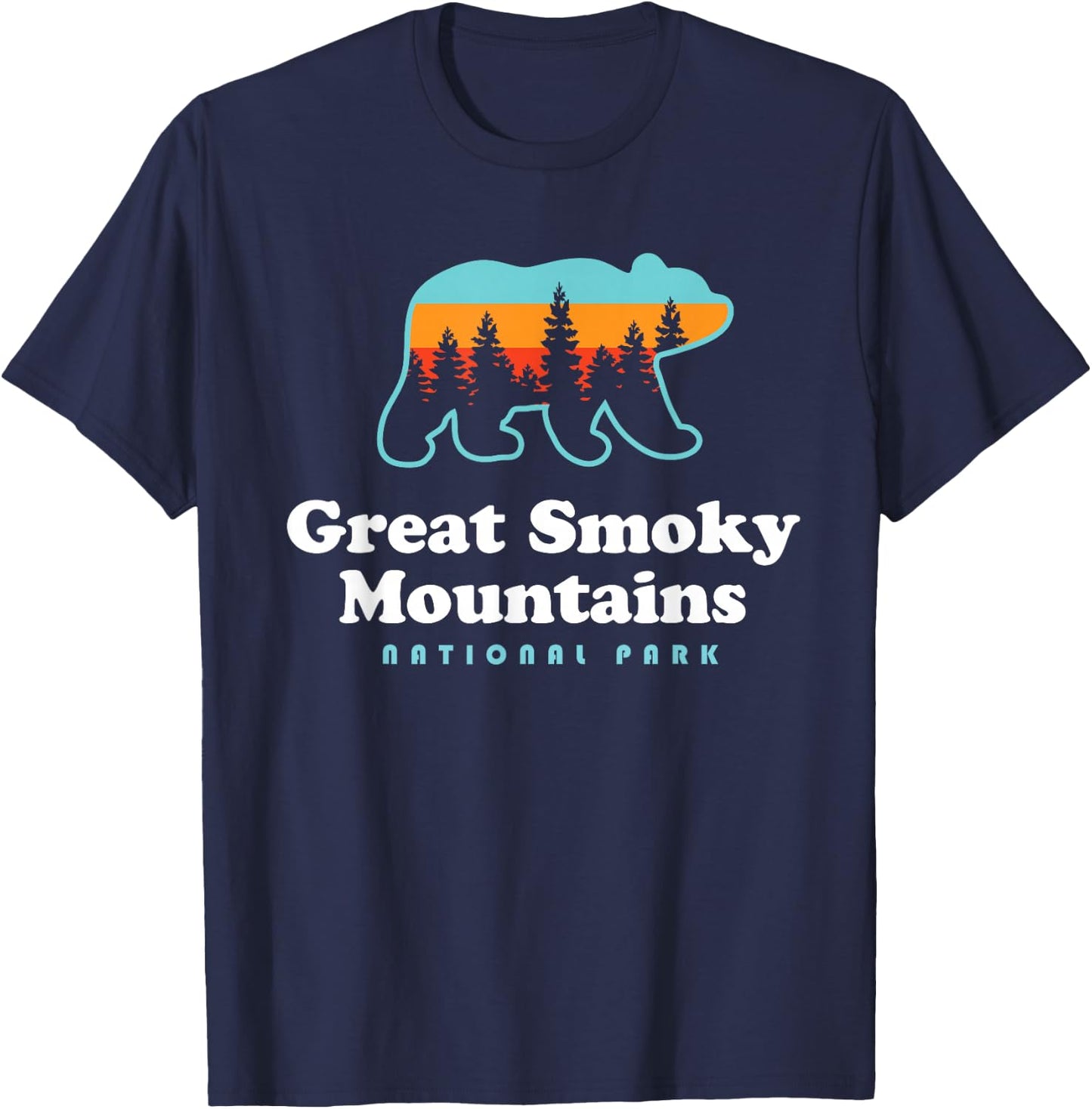 Great Smoky Mountains Shirt - Bear Great Smoky Mountains T-Shirt - T-Shirt | Navy