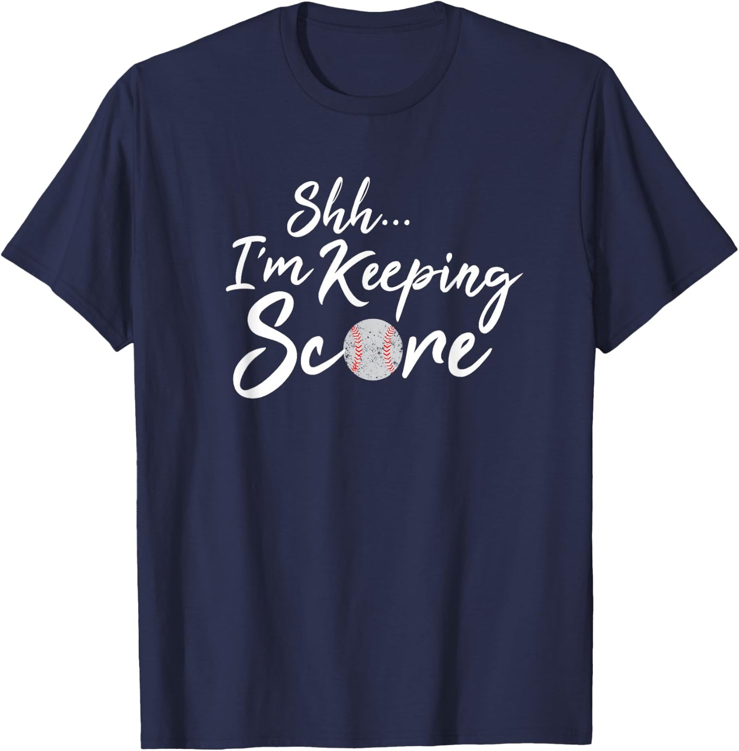 Scorekeeper Gift Funny Baseball Team Score Book Keeper Shirt T-Shirt - T-Shirt | Navy