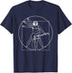 Guitar Da Vinci Vitruvian Man Guitar Player Musicians T-Shirt - T-Shirt | Navy