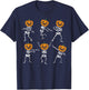 Dancing Pumpkin Skeletons Dab Yeet Floss Halloween Kids Boys T-Shirt - T-Shirt | Navy