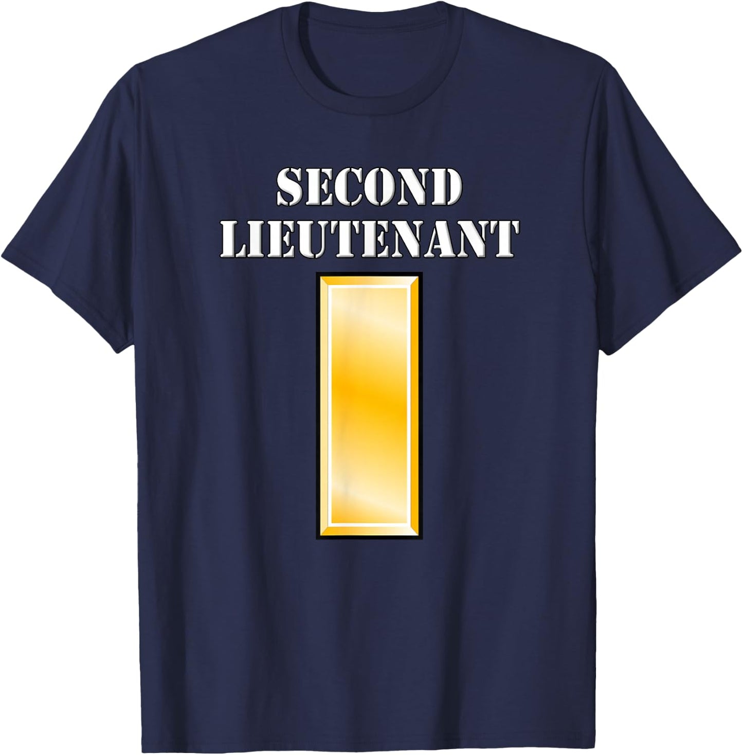 Second Lieutenant - Army Officer Rank Insignia T-Shirt - T-Shirt | Navy