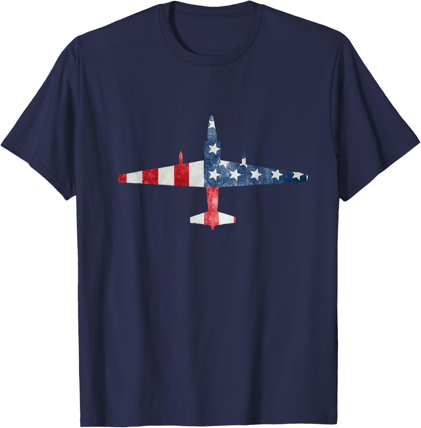 U-2 Dragon Lady Spy Plane American Flag Military T-Shirt - T-Shirt | Navy
