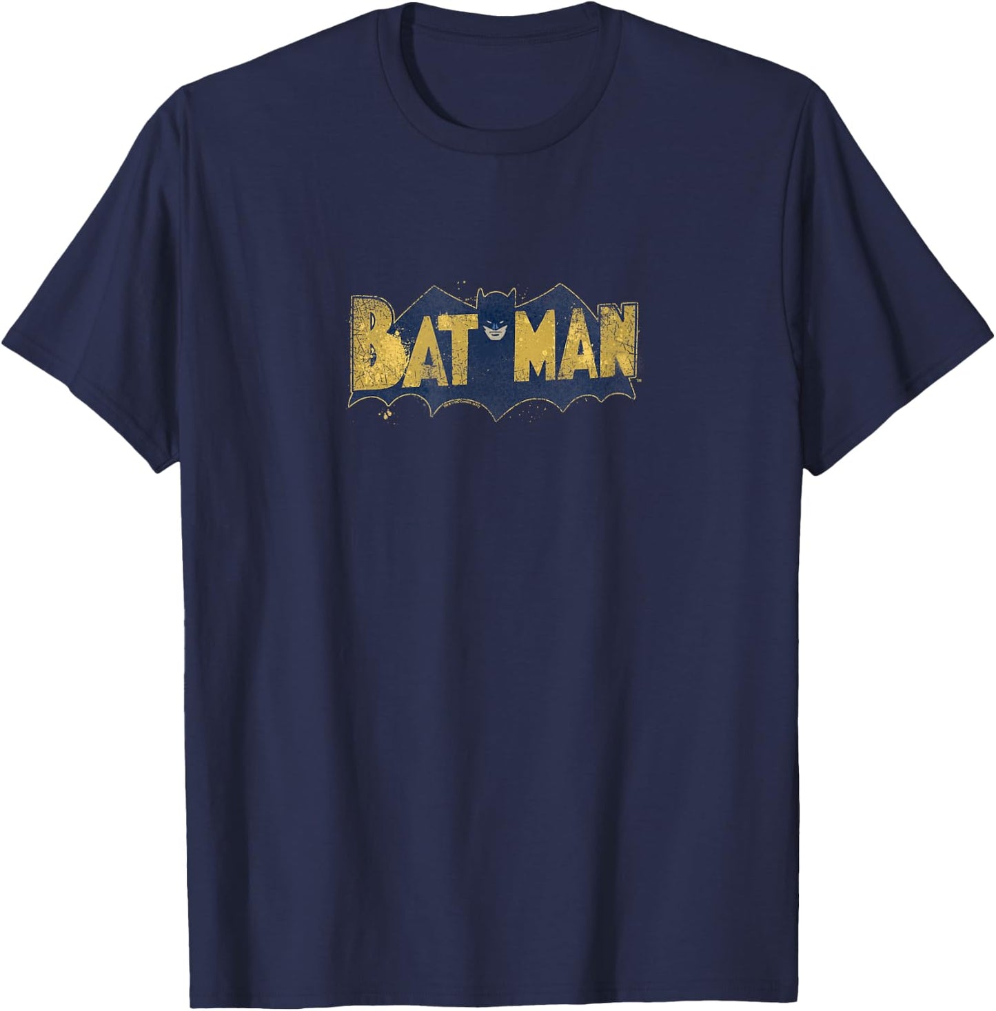 Batman Vintage Logo Splatter T Shirt T-Shirt - T-Shirt | Navy