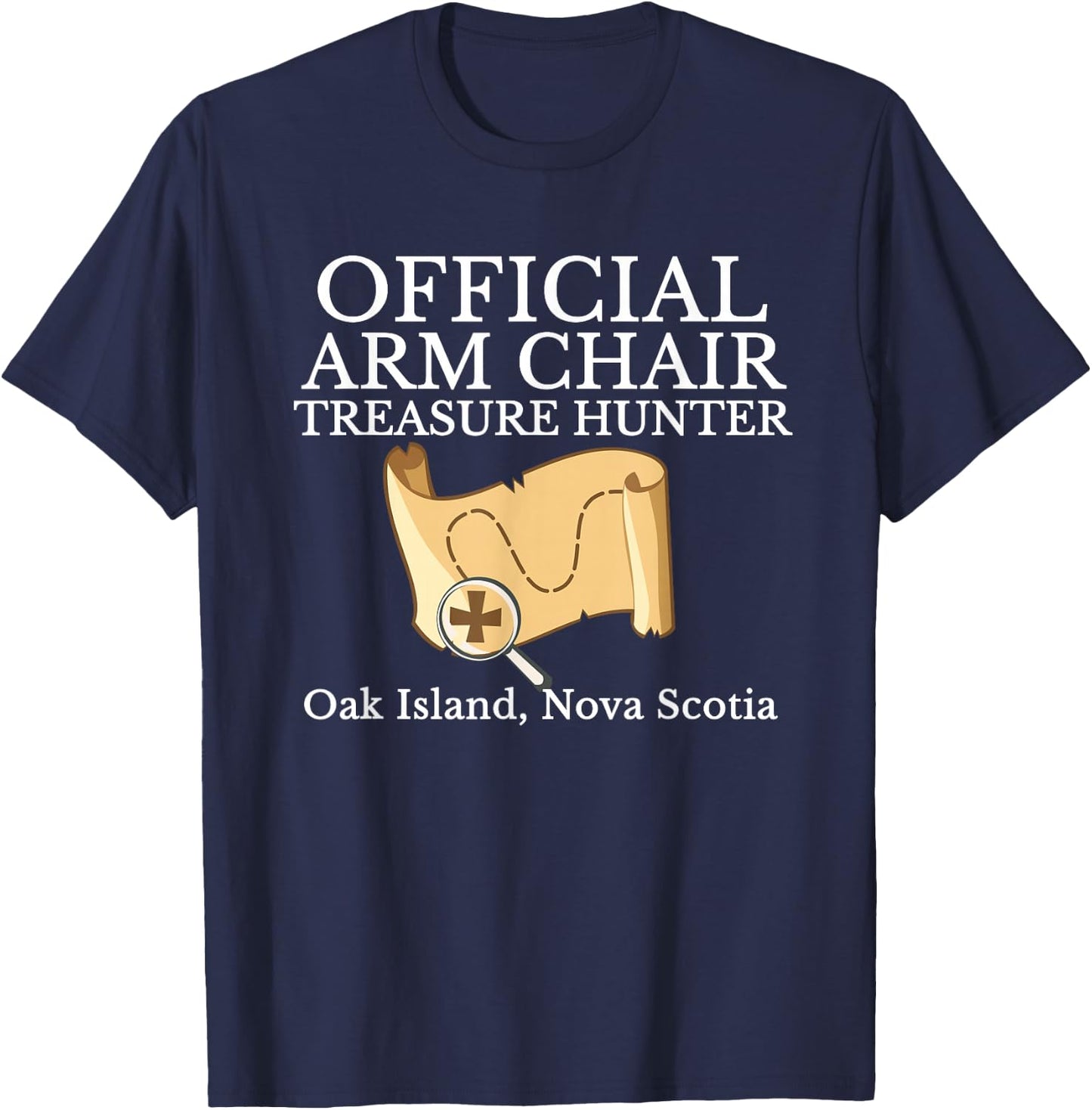 Curse of Oak Island Fan Funny Arm Chair Treasure Hunter T-Shirt - T-Shirt | Navy