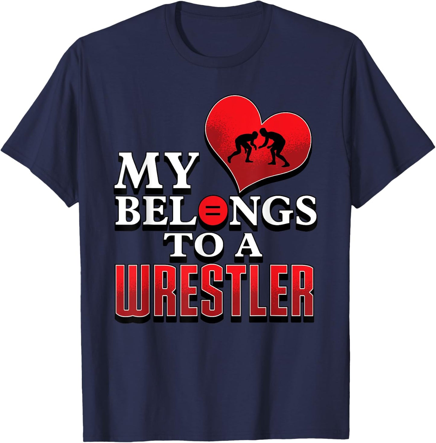 Wrestling Shirts For Girlfriends Mom Coach Grandma Gift T-Shirt - T-Shirt | Navy