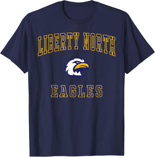 Liberty North High School Eagles T-Shirt - T-Shirt | Navy