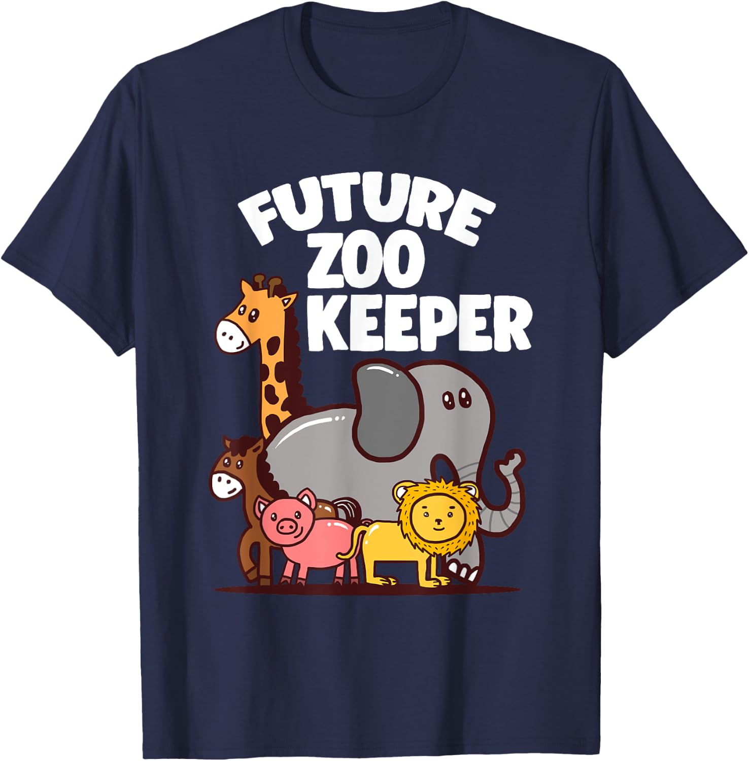 Future Zookeeper Safari Children Birthday Party Gift T-Shirt - T-Shirt | Navy
