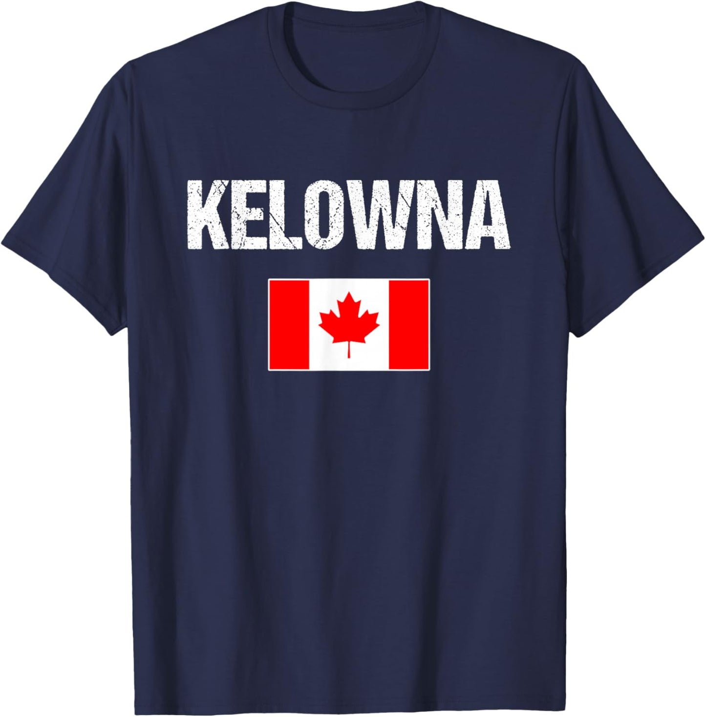 Kelowna British Columbia BC Canada Flag Canadian Proud T-Shirt - T-Shirt | Navy