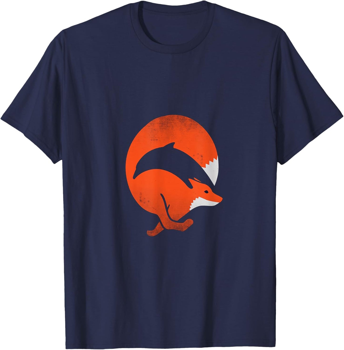 Red Fox & Dolphin T Shirt T-Shirt - T-Shirt | Navy