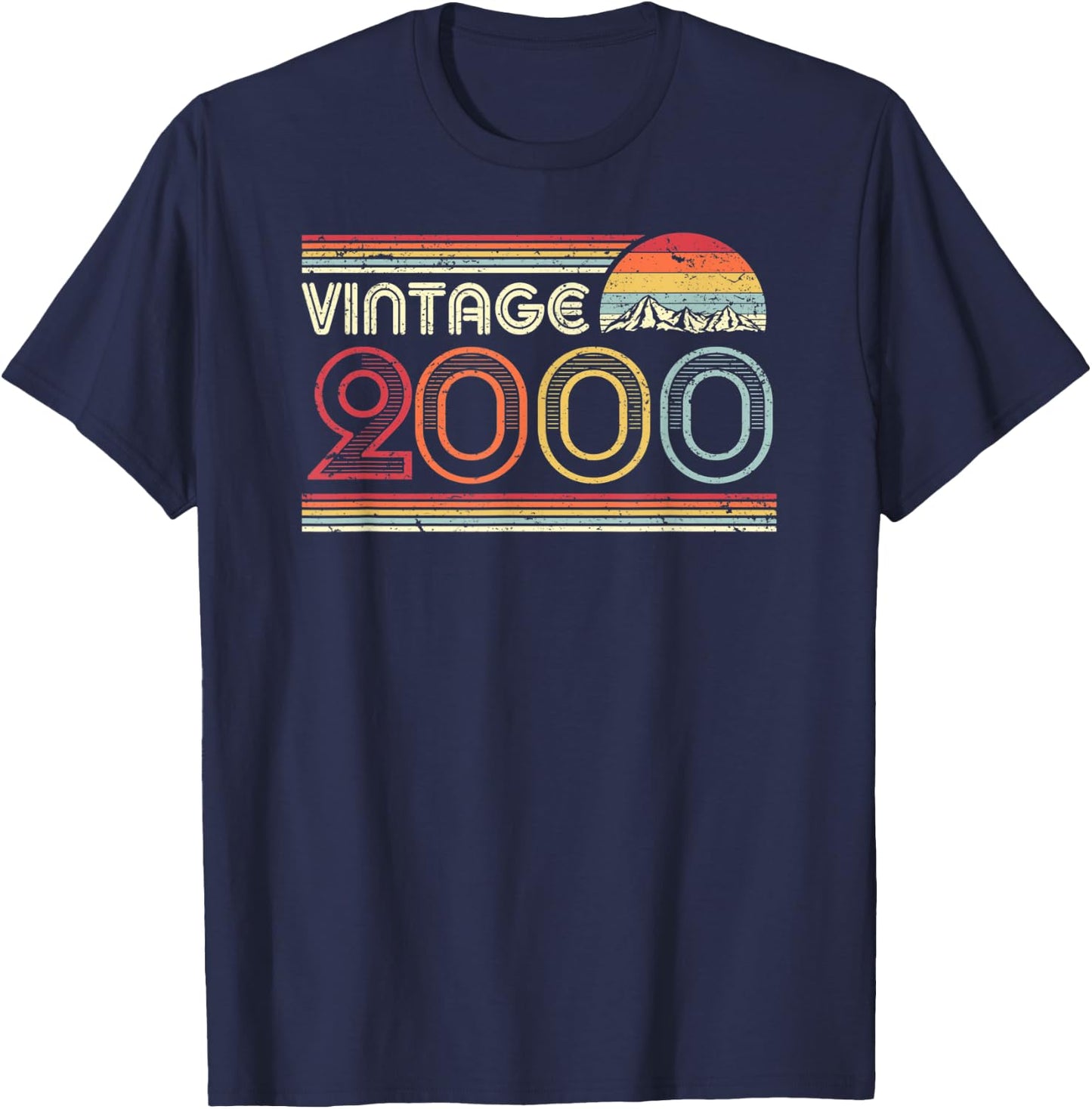 2000 Vintage Shirt, Birthday Gift . Retro Style T-Shirt - T-Shirt | Navy
