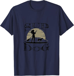SUP Dog Standup Paddle Board T-Shirt - T-Shirt | Navy