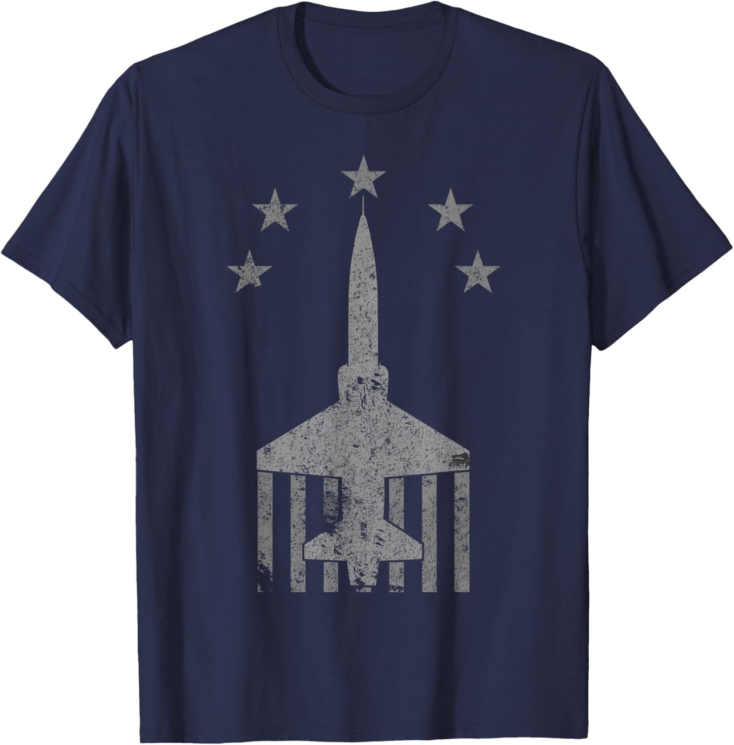 T-38 Talon Jet Trainer Airplane Vintage Stars & Bars T-Shirt - T-Shirt | Navy