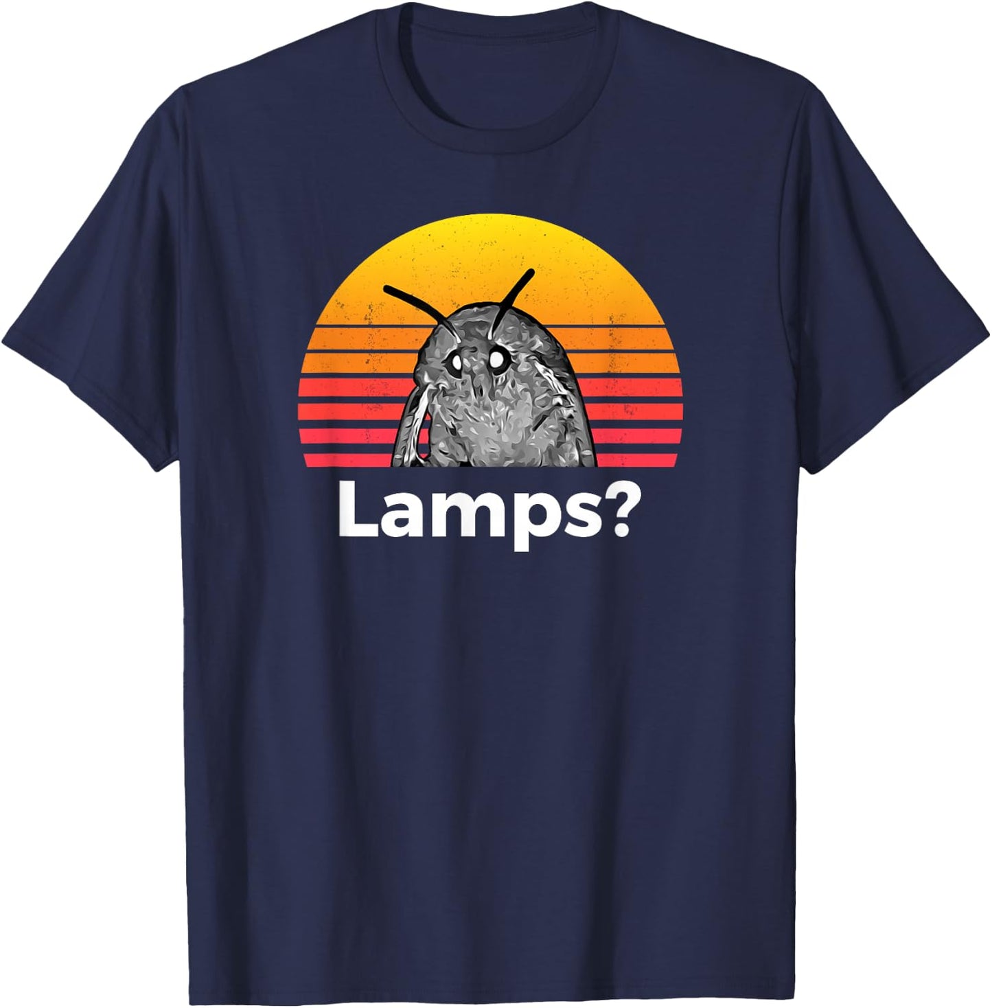 Moth Meme Funny Lamp T-Shirt - T-Shirt | Navy