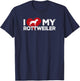 I Love My Rottweiler - Cute Rottweiler T-Shirt - T-Shirt | Navy