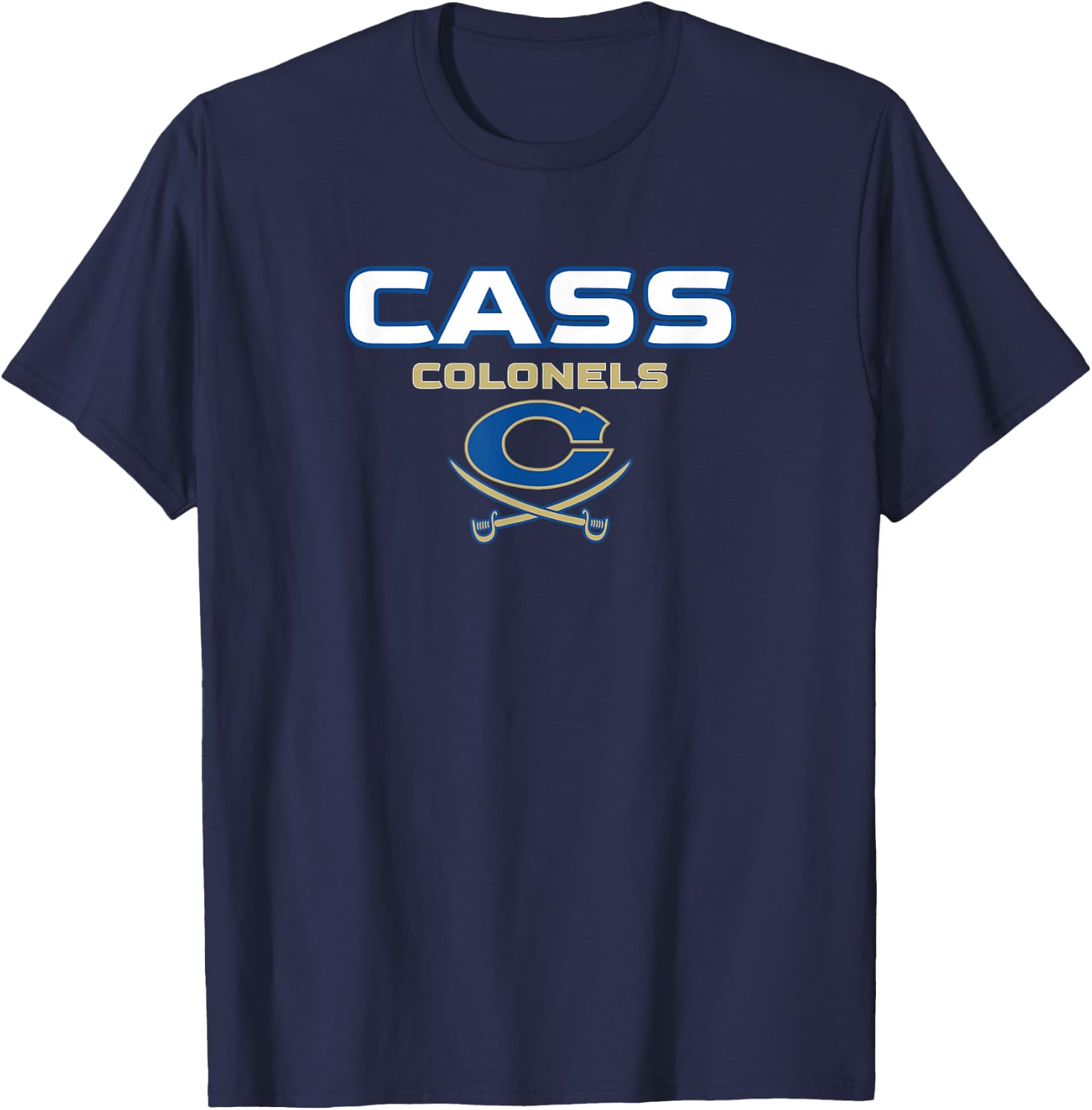 Cass High School Colonels Stacked T-Shirt - T-Shirt | Navy