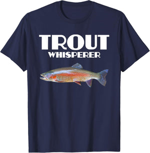 Trout Fishing Shirt - Steelhead Rainbow Trout Whisperer Gift T-Shirt - T-Shirt | Navy